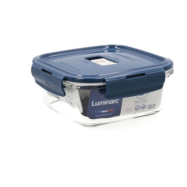 Hermetic Lunch Box Luminarc Baltic Blue Glass 760 ml (6 Units)