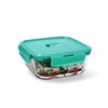 Hermetic Lunch Box Luminarc Turquesa Turquoise Glass 1,22 L (6 Units)