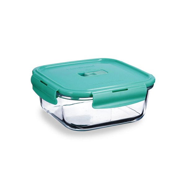 Hermetic Lunch Box Luminarc Turquesa Turquoise Glass 1,22 L (6 Units)