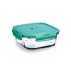 Hermetic Lunch Box Luminarc Turquesa Turquoise Glass 1,22 L (6 Units)