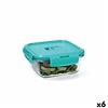 Hermetic Lunch Box Luminarc Turquesa Turquoise Glass 760 ml (6 Units)