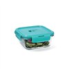 Hermetic Lunch Box Luminarc Turquesa Turquoise Glass 760 ml (6 Units)