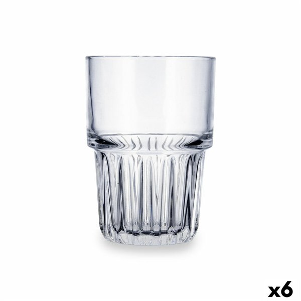 Glass Quid Cubik Transparent Glass 390 ml (6 Units)