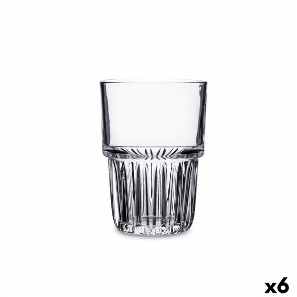 Glass Quid Cubik Transparent Glass 310 ml (6 Units)