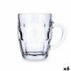 Beer Mug Quid Espuma Transparent Glass 560 ml (6 Units)
