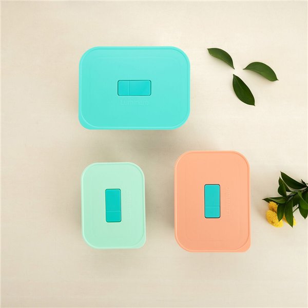 Hermetic Lunch Box Luminarc Joy Orange Glass 1,04 L (6 Units)