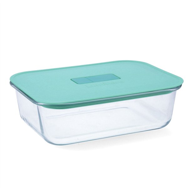 Hermetic Lunch Box Luminarc Joy Blue Glass 1,5 L (6 Units)