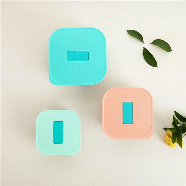 Hermetic Lunch Box Luminarc Joy Orange Glass 800 ml (6 Units)