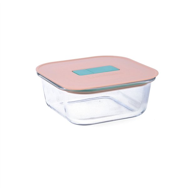 Hermetic Lunch Box Luminarc Joy Orange Glass 800 ml (6 Units)