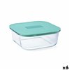 Hermetic Lunch Box Luminarc Joy Blue Glass 1,1 L (6 Units)