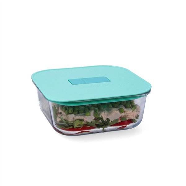 Hermetic Lunch Box Luminarc Joy Blue Glass 1,1 L (6 Units)