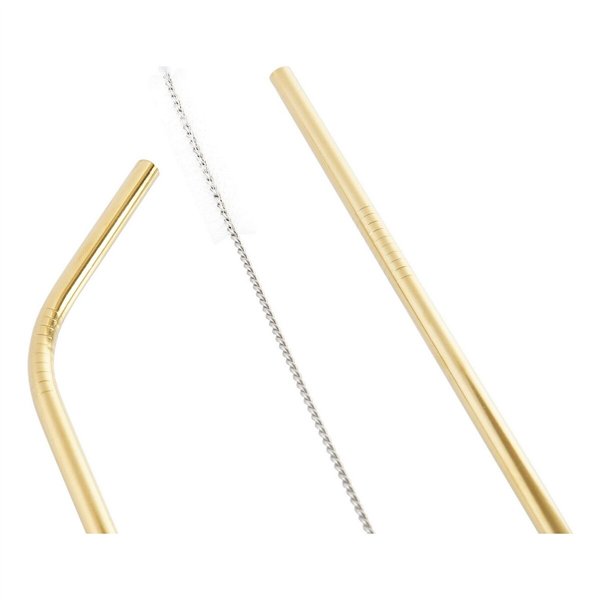 Reusable Drinking Straw DKD Home Decor Golden Stainless steel