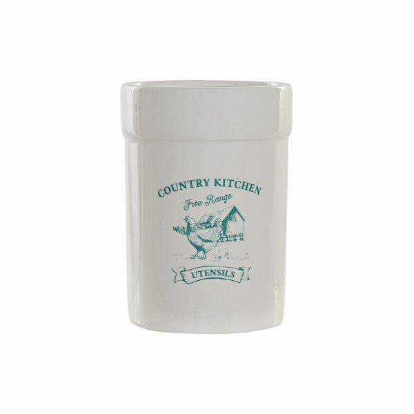 Pot for Kitchen Utensils DKD Home Decor Dolomite 12,5 x 12,5 x 17,5 cm