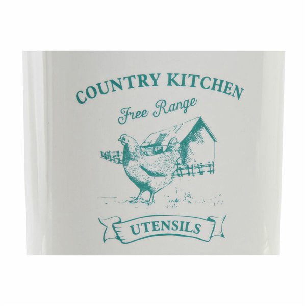 Pot for Kitchen Utensils DKD Home Decor Dolomite 12,5 x 12,5 x 17,5 cm