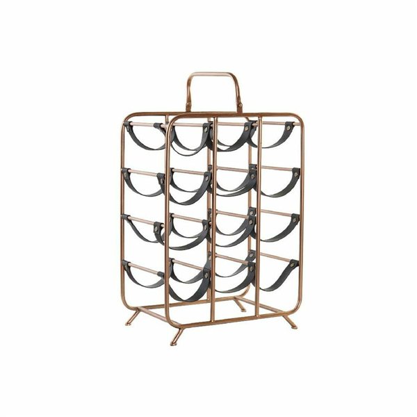 Bottle rack DKD Home Decor 37 x 23,5 x 54 cm Metal Copper Polyurethane