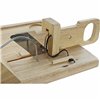 Cutter DKD Home Decor 29 x 29 x 10 cm Rubber wood Stainless steel
