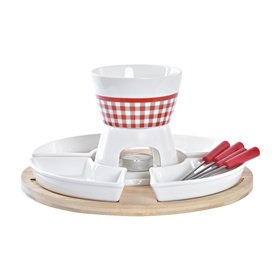 Fondue DKD Sisustus Punainen 26,5 x 26,5 x 1,5 cm (10 kpl)