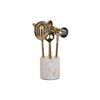 Cocktail Set DKD Home Decor 10 x 3 x 21 cm Silver Golden Stainless steel Marble