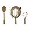 Cocktail Set DKD Home Decor 10 x 3 x 21 cm Silver Golden Stainless steel Marble