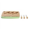 Cheeseboard DKD Home Decor Bamboo Stainless steel 33,5 x 24 x 2 cm (3 Units)