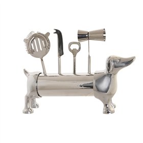 Cocktail Set DKD Home Decor 37 x 9 x 18 cm Silver Stainless steel