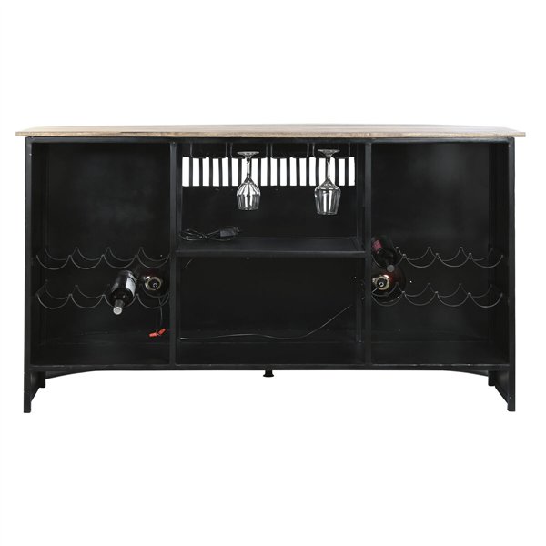 Bar unit DKD Home Decor White Brown Black 157 x 52 x 90 cm BAR
