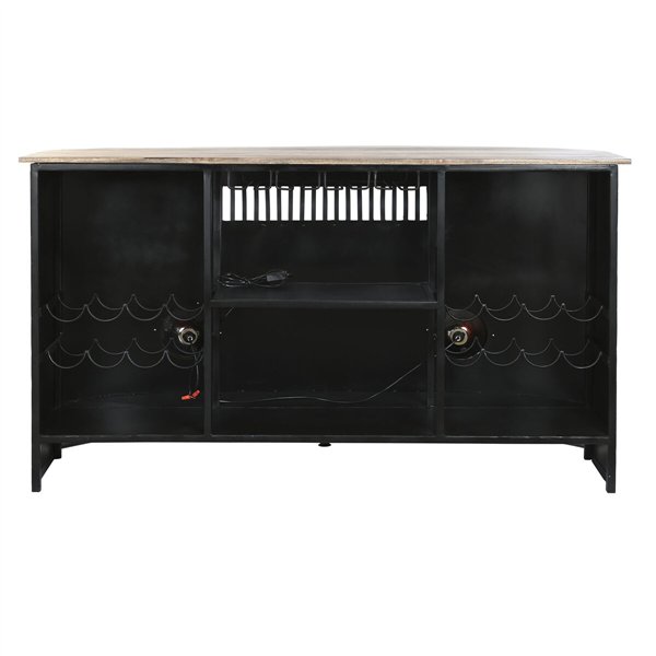 Bar unit DKD Home Decor White Brown Black 157 x 52 x 90 cm BAR