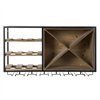 Bottle rack DKD Home Decor 80 x 24 x 44 cm Fir Natural Black Metal Brown MDF Wood