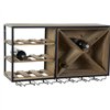 Bottle rack DKD Home Decor 80 x 24 x 44 cm Fir Natural Black Metal Brown MDF Wood