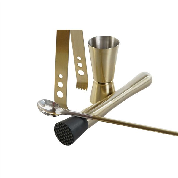Cocktail Set DKD Home Decor Golden Stainless steel 500 ml 8 x 8 x 21 cm