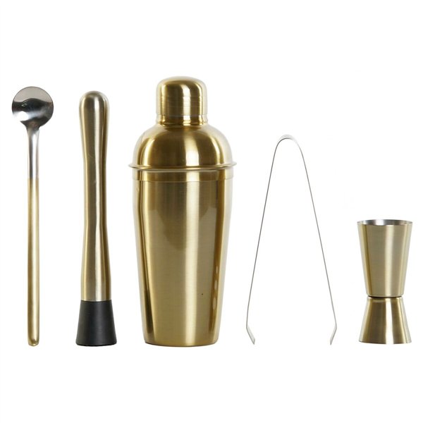 Cocktail Set DKD Home Decor Golden Stainless steel 500 ml 8 x 8 x 21 cm