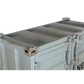 Bottle rack Home ESPRIT Turquoise Metal MDF Wood 76,5 x 39,5 x 157,5 cm