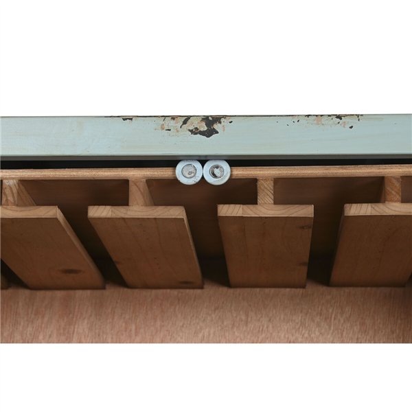 Bottle rack Home ESPRIT Turquoise Metal MDF Wood 76,5 x 39,5 x 157,5 cm