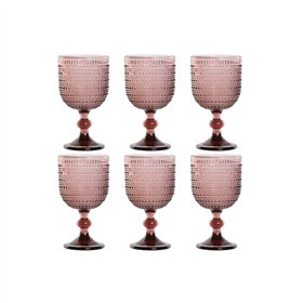 Set of cups Home ESPRIT Pink Crystal 325 ml (6 Units)