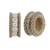 Napkin ring DKD Home Decor Natural Jute Resin Aluminium 6 x 3 x 6 cm 4 Pieces