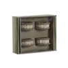 Napkin ring DKD Home Decor Natural Jute Resin Aluminium 6 x 3 x 6 cm 4 Pieces