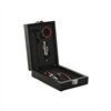 Set of Wine Accessories Home ESPRIT Black MDF Wood 12 x 17 x 6 cm