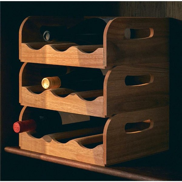 Bottle rack Home ESPRIT Natural 29 x 26 x 12 cm