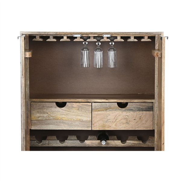 Bottle rack Home ESPRIT White Mango wood 84 x 41 x 108 cm