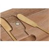 Cheese board Home ESPRIT Stainless steel Acacia 38 x 20 x 1,5 cm (3 Pieces)