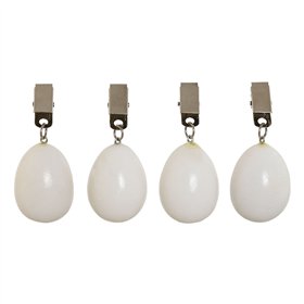 Tablecloth Clip Home ESPRIT White 3,5 x 3,5 x 5,5 cm