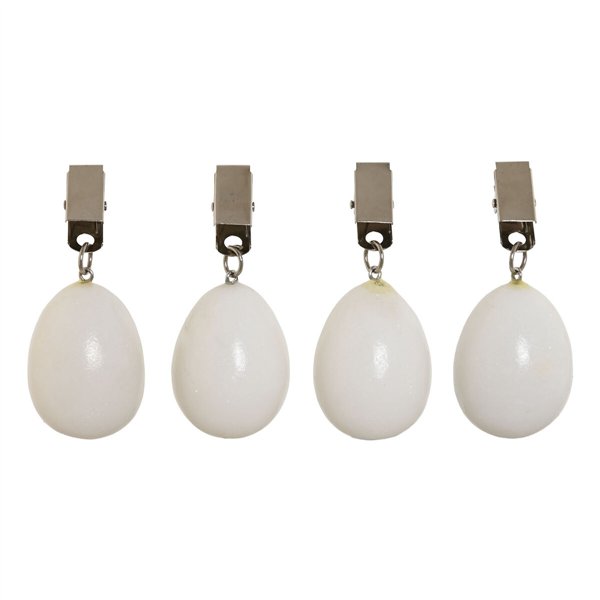 Tablecloth Clip Home ESPRIT White 3,5 x 3,5 x 5,5 cm