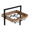 Bottle rack Home ESPRIT Black Natural 35 x 25 x 75 cm