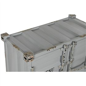 Bottle rack Home ESPRIT Grey Sky blue 77 x 41 x 64 cm