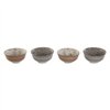Set of bowls Home ESPRIT Brown Beige Porcelain Flowers Shabby Chic 11,5 x 11,5 x 6 cm