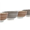 Set of bowls Home ESPRIT Brown Beige Porcelain Flowers Shabby Chic 11,5 x 11,5 x 6 cm