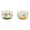 Bowl Home ESPRIT Yellow Red Green Porcelain Modern 600 ml 15,3 X 15,3 X 9 cm (2 Units)