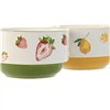 Bowl Home ESPRIT Yellow Red Green Porcelain Modern 600 ml 15,3 X 15,3 X 9 cm (2 Units)