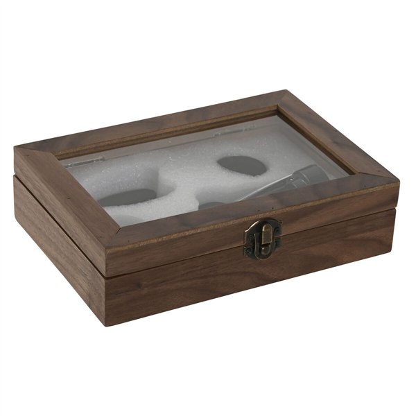 Set of Wine Accessories Home ESPRIT Black Natural Stainless steel MDF Wood 21 x 14,5 x 5,4 cm