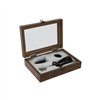 Set of Wine Accessories Home ESPRIT Black Natural Stainless steel MDF Wood 21 x 14,5 x 5,4 cm
